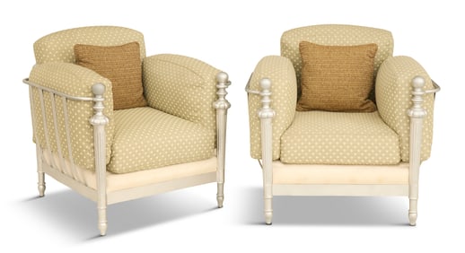 Pair of Murray's Iron Works Club Chairs