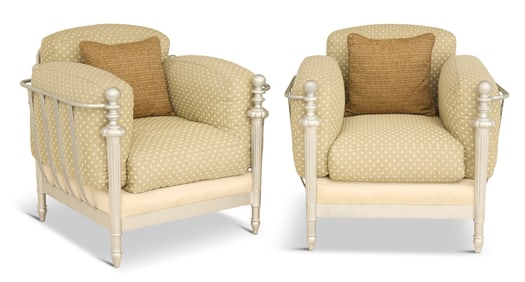 Pair of Murray's Iron Works Club Chairs