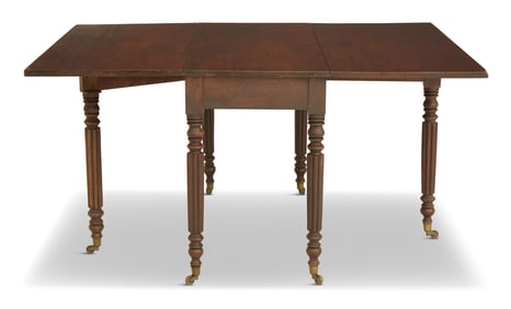 American Mahogany Drop-Leaf Dining Table