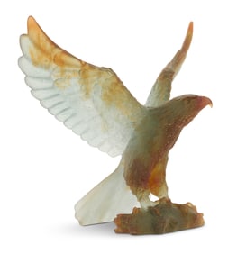 French Daum Pate de Verre Glass L'Aigle Roi