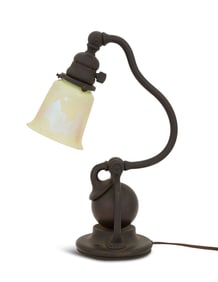 Tiffany Studios Counterbalance Bronze Lamp