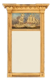 American Giltwood Tabernacle Mirror
