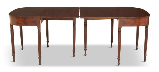 American Federal Mahogany D-End Dining Table