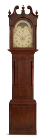American Late Classical Mahogany Tall Case Clock