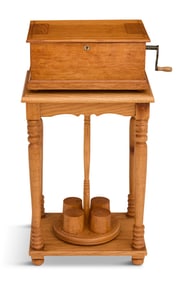 Rare Capital "Cuff Style" Oak Music Box