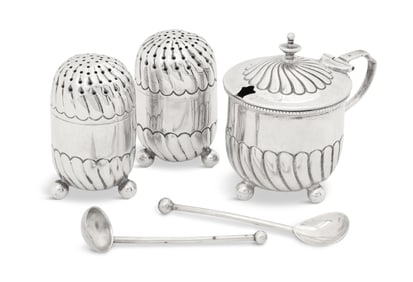 Victorian Sterling Silver Condiment Set