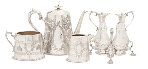 Four Pieces of English Silverplate Tableware
