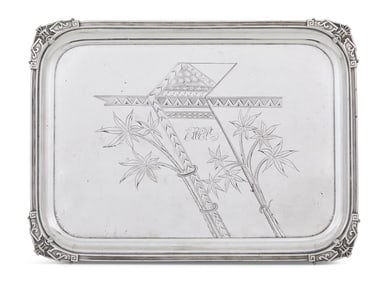 American Aesthetic Period Silverplate Salver