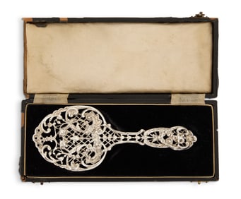Cased Victorian Sterling Silver Bonbon Server
