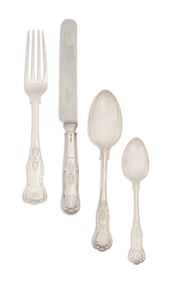 English "King's" Sterling Silver Flatware