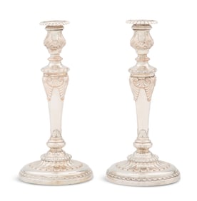 William IV Old Sheffield Plate Candlesticks
