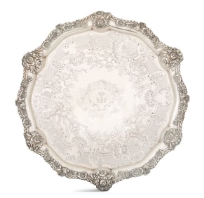 William IV Old Sheffield Plate Footed Salver