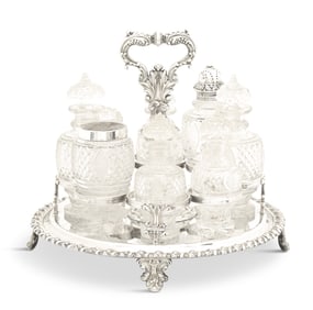 William IV Old Sheffield Plate Cruet Frame