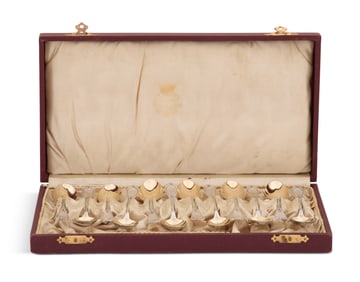 Twelve Swedish "Tulpan" Silver Demitasse Spoons
