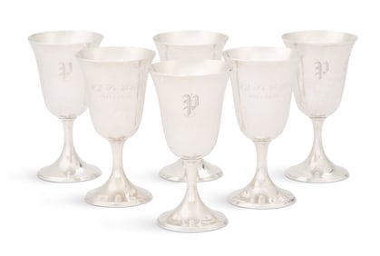 Assembled Set of Stieff Sterling Silver Goblets