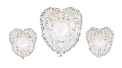 Three American Sterling Silver Bonbon Dishes