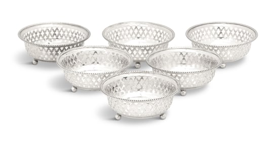 Six Gorham Sterling Silver Nut Dishes
