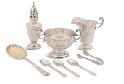 English 18th-Century-Style Sterling Tableware