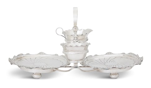 Edwardian Silverplate Strawberry Stand