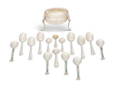 George V Sterling Salt and Other Small Tableware