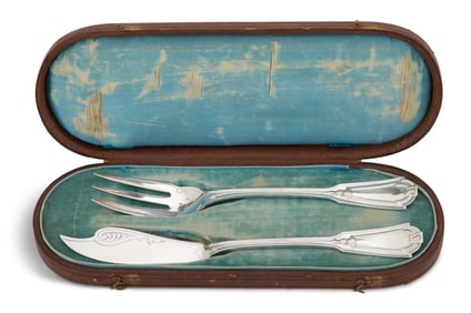 Rare Cased Whiting "Keystone" Sterling Pickle Set