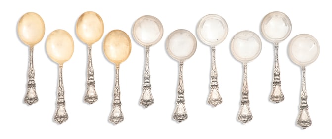 10 Baker-Manchester "Poppy" Bouillon Spoons