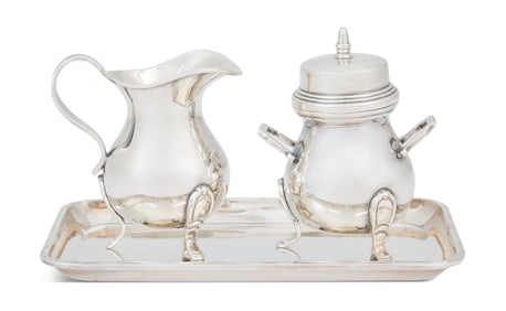 Mexican Sterling Silver Cream and Sugar Set