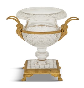 French Bronze-Mounted Cut-Glass Urn
