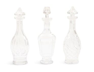 Three Waterford Cut-Glass Decanters