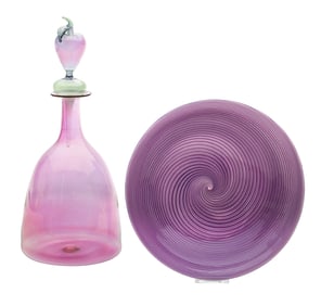 Two Contemporary Art Glass Items