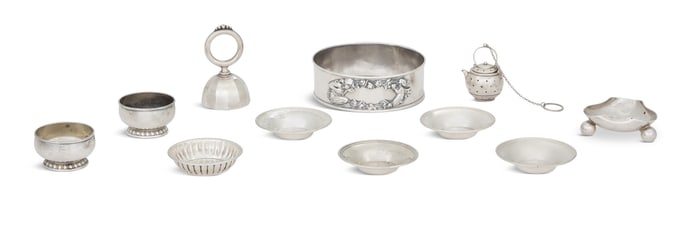 Eleven Pieces of Small Sterling Silver Tableware