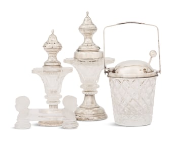 Collection of Silver-Mounted and Glass Tableware
