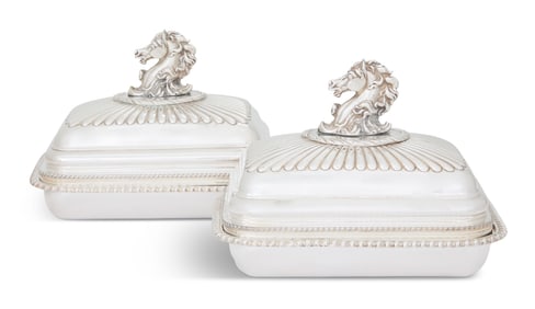 Pair of Silverplate Entree Dishes