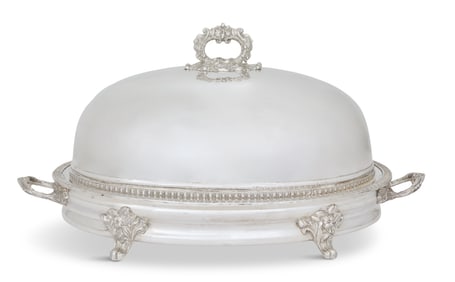 Contemporary English Silverplate Venison Dish