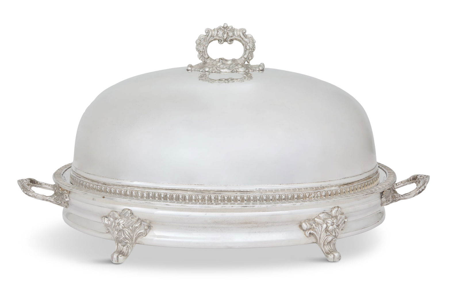 Contemporary English Silverplate Venison Dish (1 of 4)