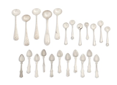 Collection of American Silver Salt Spoons