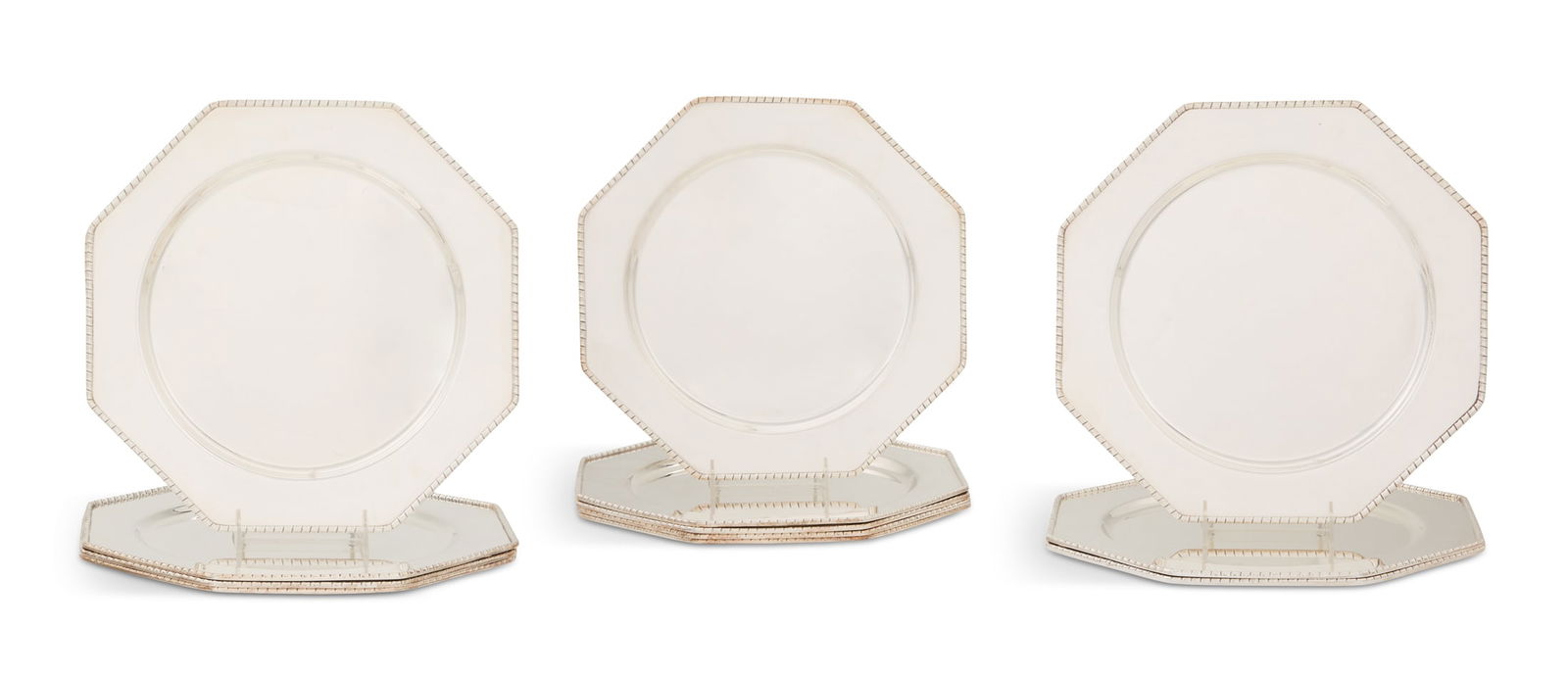 Twelve Continental Silverplate Service Plates (1 of 2)