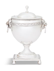 Silvered Bronze Covered Urn