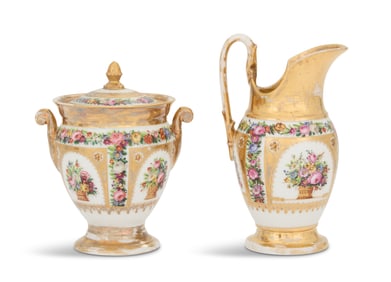Schoelcher Cream Jug and Sugar Basin