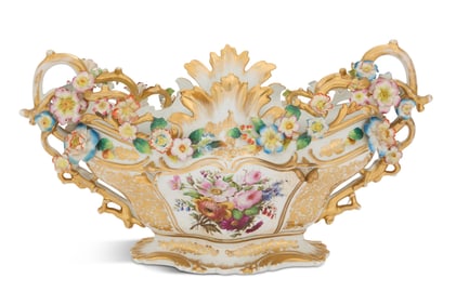 French Rococo Revival Porcelain Centerpiece
