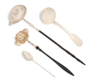Four Georgian Sterling Silver Serving Pieces