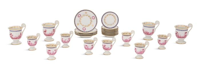 Italian Ginori Porcelain Cups and Saucers