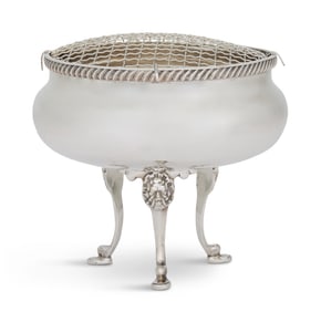 Large Silverplate Footed Flower Bowl
