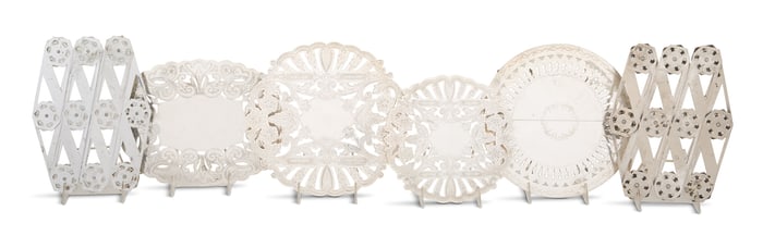 Six Silverplate Trivets