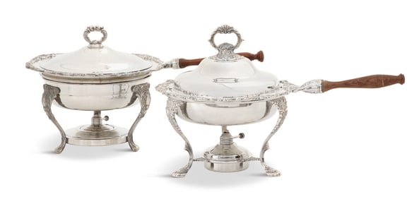 Two American Silverplate Chafing Dishes