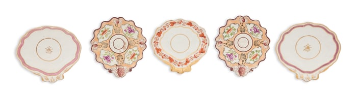 Five English Porcelain Serving Dishes