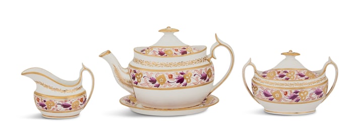 English Spode Porcelain Tea Set