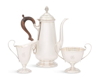 Assembled American Sterling Silver Demitasse Set