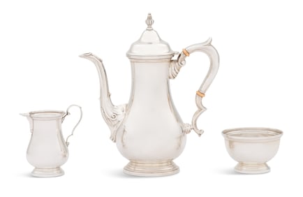 Colonial Revival Sterling Silver Demitasse Set