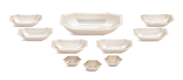 American Paneled Sterling Silver Small Tableware